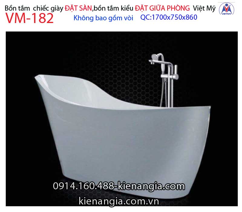 Bồn tắm chiếc giày Đặt sàn acrylic Việt Mỹ VM-182