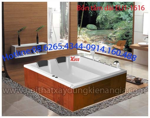 Bồn tắm đôi chữ nhật Crystal-Euroca-EU1-1616