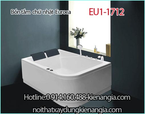 Bồn tắm đôi chữ nhật Crystal EUROCA EU1-1712