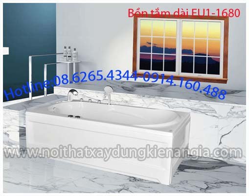 Bồn tắm dài chân yếm Acrylic EUROCA EU1-1680