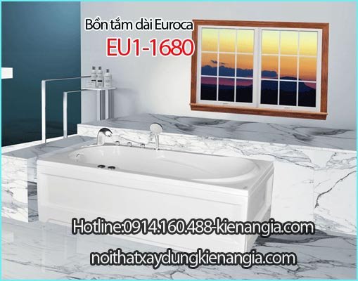 Bồn tắm dài chân yếm Crystal EUROCA EU1-1680