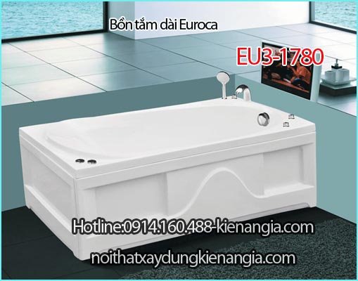 Bồn tắm dài chân yếm Crystal EUROCA EU3-1780
