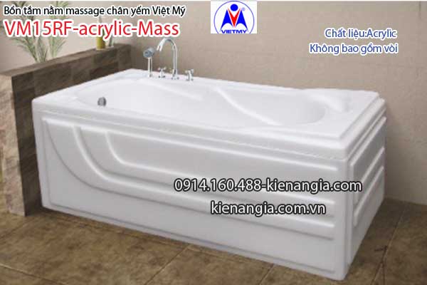 Bồn tắm dài massage acrylic 15m Việt Mỹ 15RF