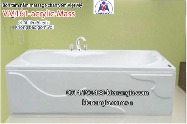 Bồn tắm dài massage acrylic 16m Việt Mỹ 161