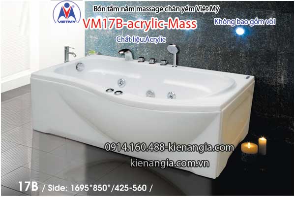 Bồn tắm dài massage acrylic 17m Việt Mỹ 17B