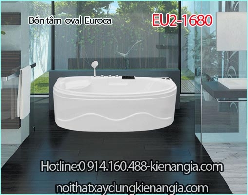 Bồn tắm đặt sàn Oval Crystal EUROCA EU2-1680