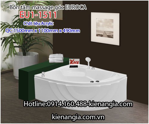 Bồn tắm góc massage EUROCA Acrylic EU1-1515