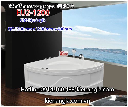 Bồn tắm góc massage EUROCA Acrylic EU2-1200