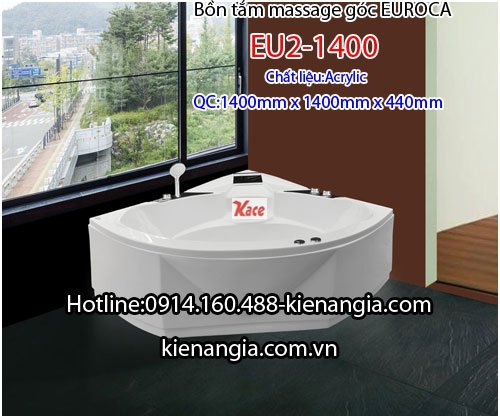 Bồn tắm góc massage EUROCA Acrylic EU2-1400