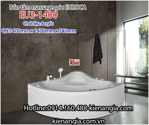 Bồn tắm góc massage EUROCA Acrylic EU3-1400