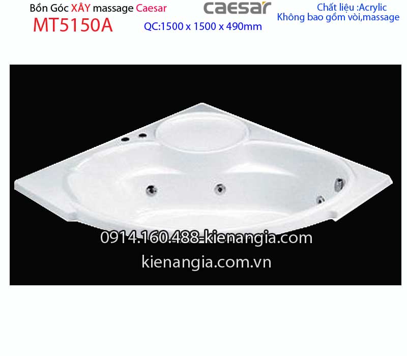 Bồn tắm massage góc xây 15 mét Caesar-MT5150A