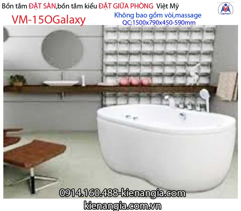Bồn tắm oval Đặt sàn galaxy Việt Mỹ VM-15OGalaxy