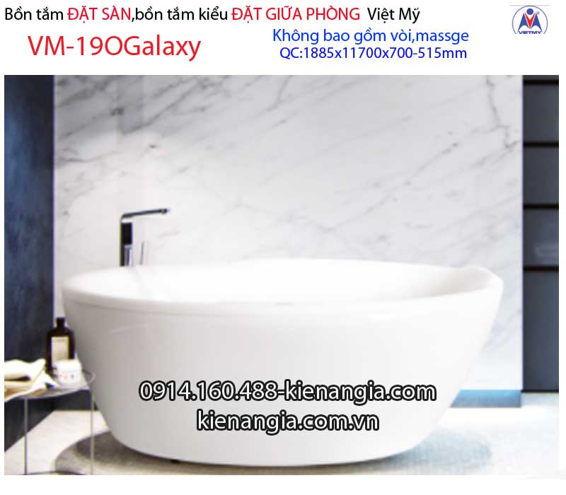 Bồn tắm oval Đặt sàn galaxy Việt MỹVM-19OGalaxy