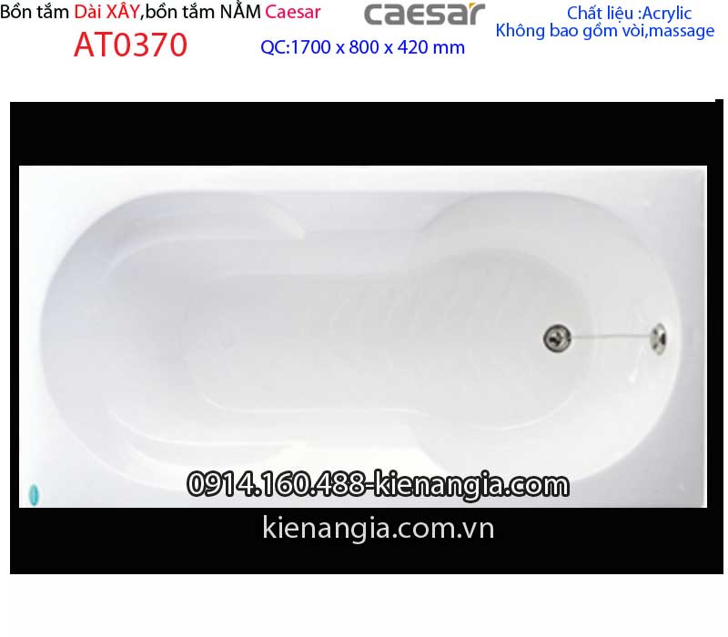 Bồn tắm xây dài 17 mét Caesar-AT0370