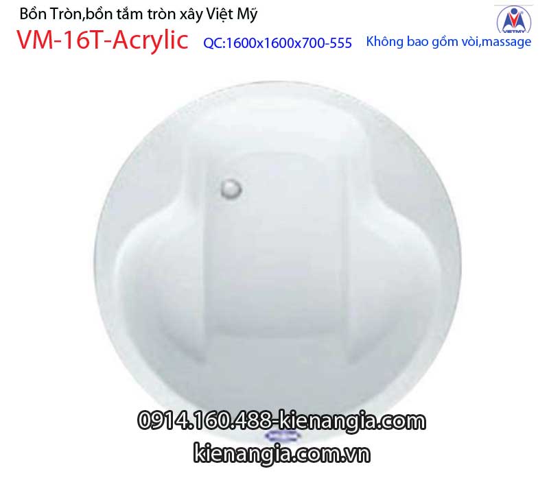 Bồn xây tròn Acrylic Việt Mỹ VM-16T-Acrylic