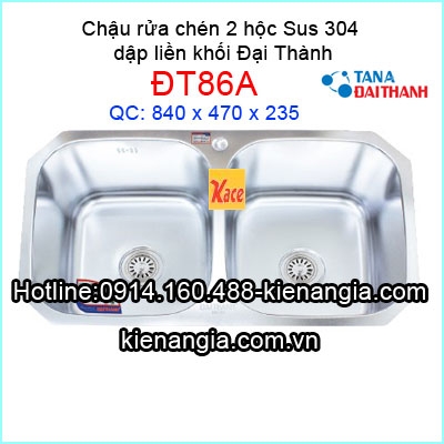 Chậu âm bàn Đại Thành sus304 liền khối ĐT86A