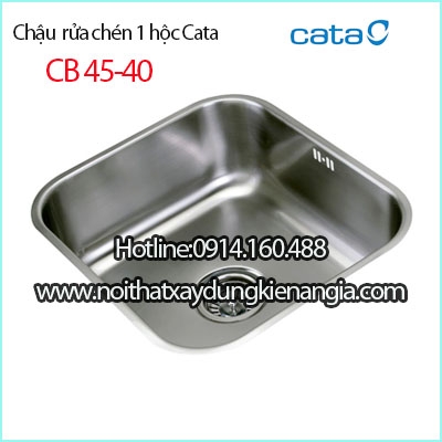 Chậu rửa chén 1 hộc Cata vuông âm bàn CB 45-40