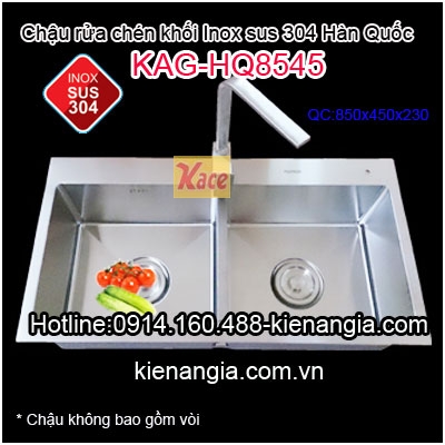 Chậu rửa chén inox sus304 đúc 1 khối KAG-HQ8545