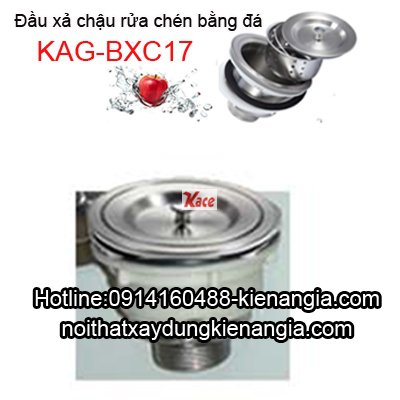 Đầu xả inox chậu rửa bằng đá KAG-BXC17