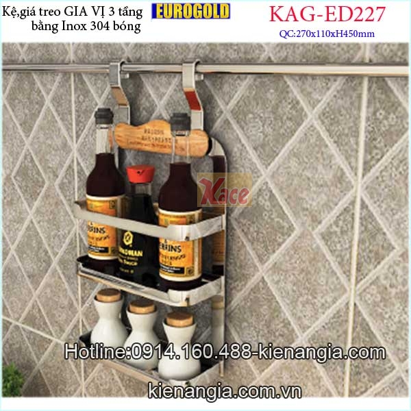 Kệ gia vị 3 tầng EUROGOLD KAG-ED227