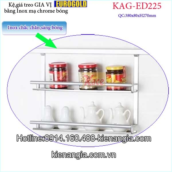 Kệ treo gia vị bằng INOX EUROGOLD KAG-ED225