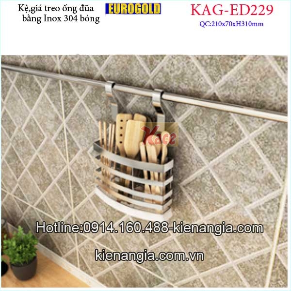 Kệ treo,giá treo ống đũa inox EUROGOLD KAG-ED229