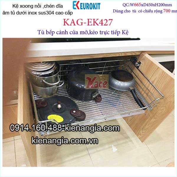 Khay đa năng EUROKIT 70cm KAG-EK427, khuyến mãi lắp đặt TPHCM