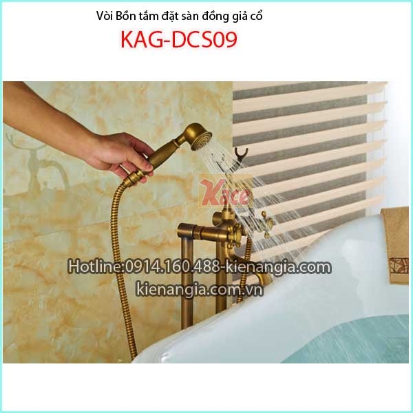 Sen bồn tắm đặt sàn đồng giả cổ KAG-DSC09