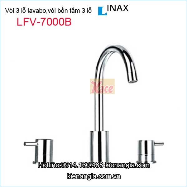 Vòi 3 lỗ lavabo âm bànvòi bồn tắm INAX LFV-7000B