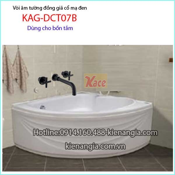 Vòi âm tường bồn tắmlavabo đồng giả cổ KAG-DCT07B