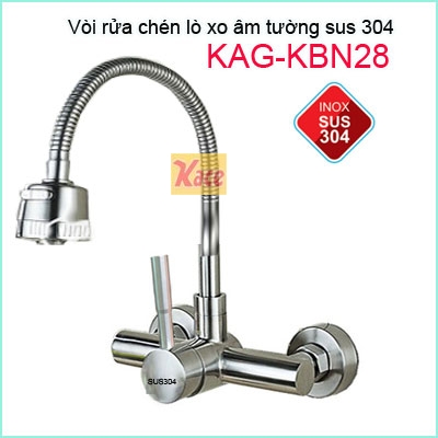 Vòi bếp âm tường lò xo sus34 KAG-KBN28