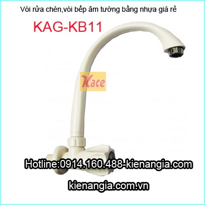 Vòi bếp lạnh bằng nhựa âm tường KAG-KB11