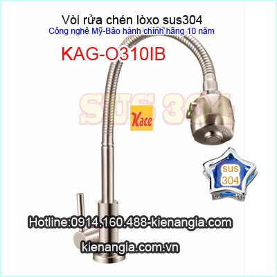 Vòi bếp lạnh lò xo sus 304 KAG-O310IB