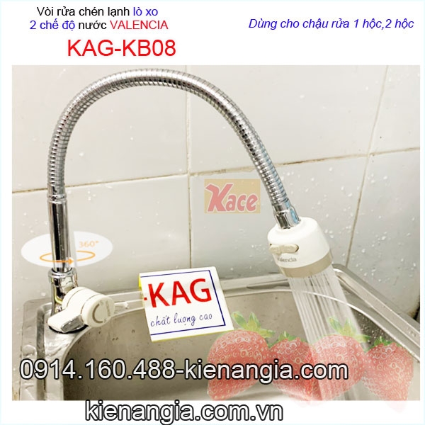 Vòi bếp lạnh lò xo Valencia gắn chậu KAG-KB08