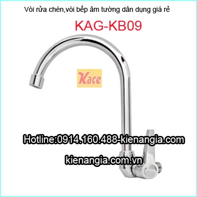 Vòi rửa bát lạnh âm tường giá rẻ KAG-KB09