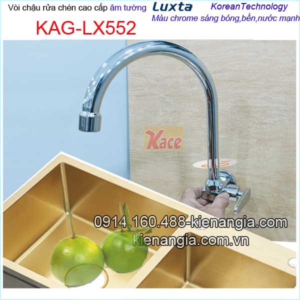 Vòi rửa chén âm tường lạnh KAG-LX552