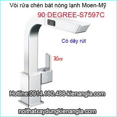 Vòi rửa chén bát nóng lạnh Moen-Mỹ S7597C