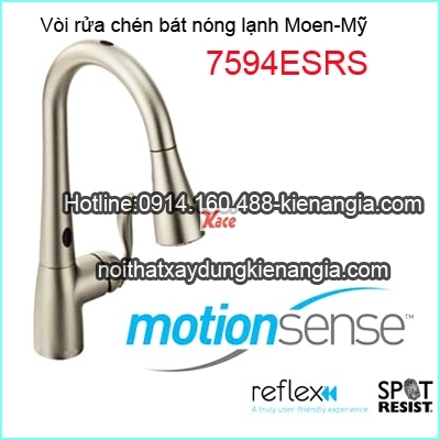 Vòi rửa chén cảm ứng Niken Moen-Mỹ 7594ESRS