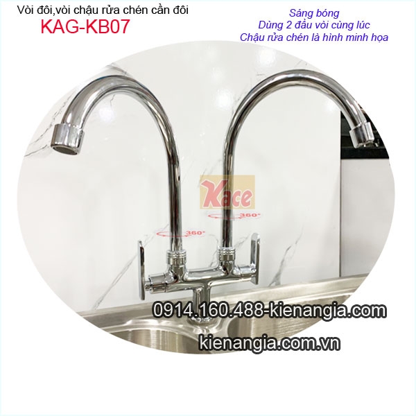Vòi rửa chén đôi,vòi bếp đôi KAG KB07