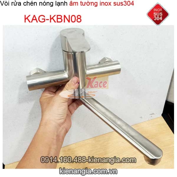 Vòi rửa chén gắn tường inox sus304 KAG-KBN08