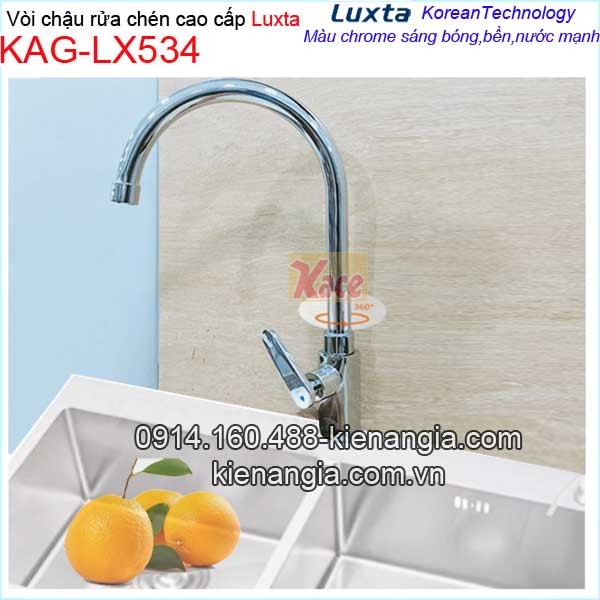 Vòi rửa chén lạnh cao cấp thân vuông KAG-LX534