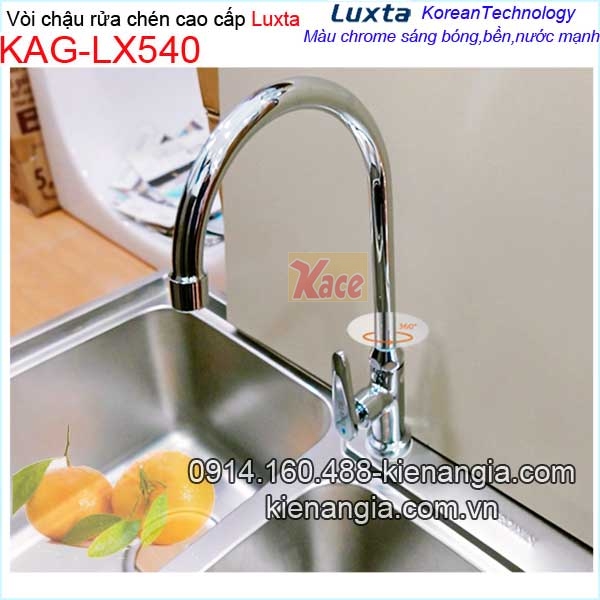 Vòi rửa chén lạnh thân vuông Luxta KAG-LX540