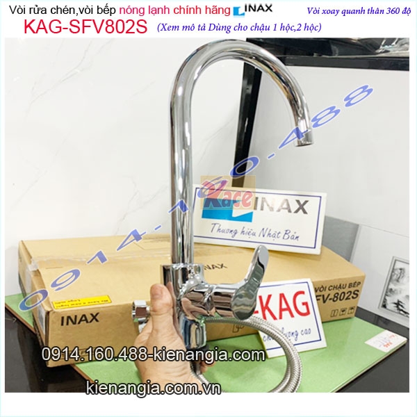 Vòi rửa chén nóng lạnh INAX SFV-802S