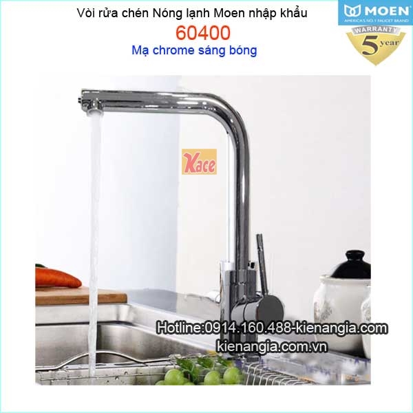 Vòi rửa chén nóng lạnh Moen Mỹ 60400