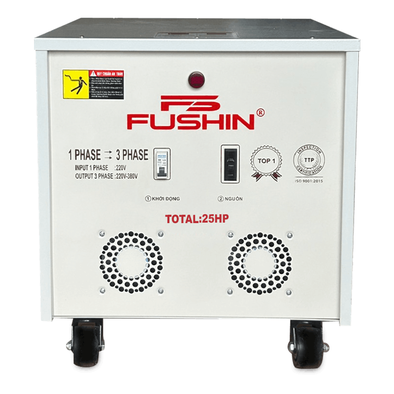 Biến áp 1 pha ra 3 pha 380V - 25HP FUSHIN