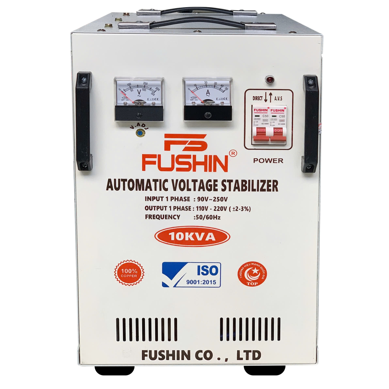 Ổn áp 1 Pha 10KVA điện áp dải 90V~250V