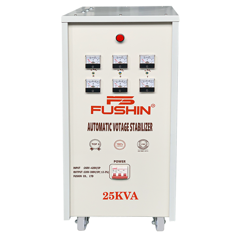 Ổn áp 3Pha 25KVA Dải 260V~430V ra 220V-380V