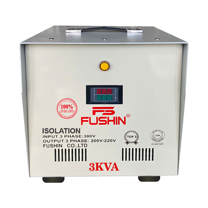 Biến áp 3 Pha cách ly 3KVA 380V/220V - DÂY ĐỒNG