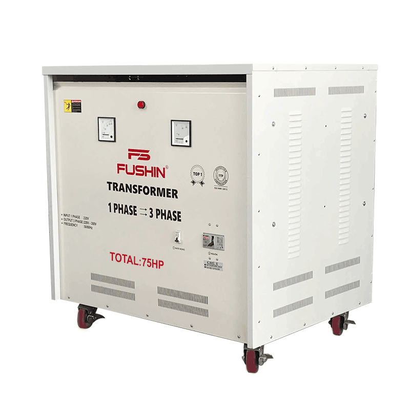 Biến áp 1 pha ra 3 pha 380V - 75HP FUSHIN