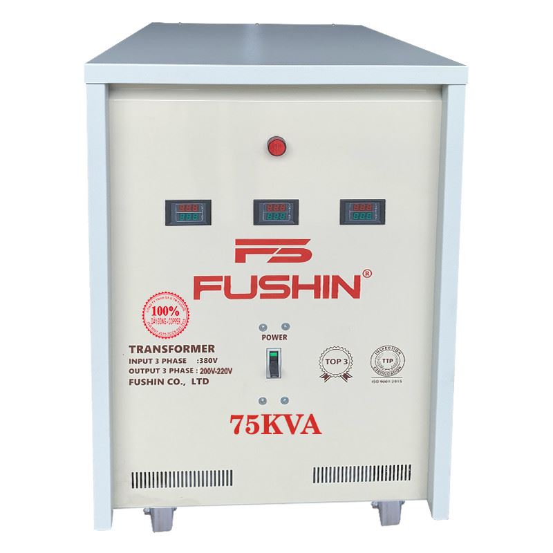 Biến Áp 3 Pha 75KVA Tự Ngẫu 380V/220V - Dây Đồng